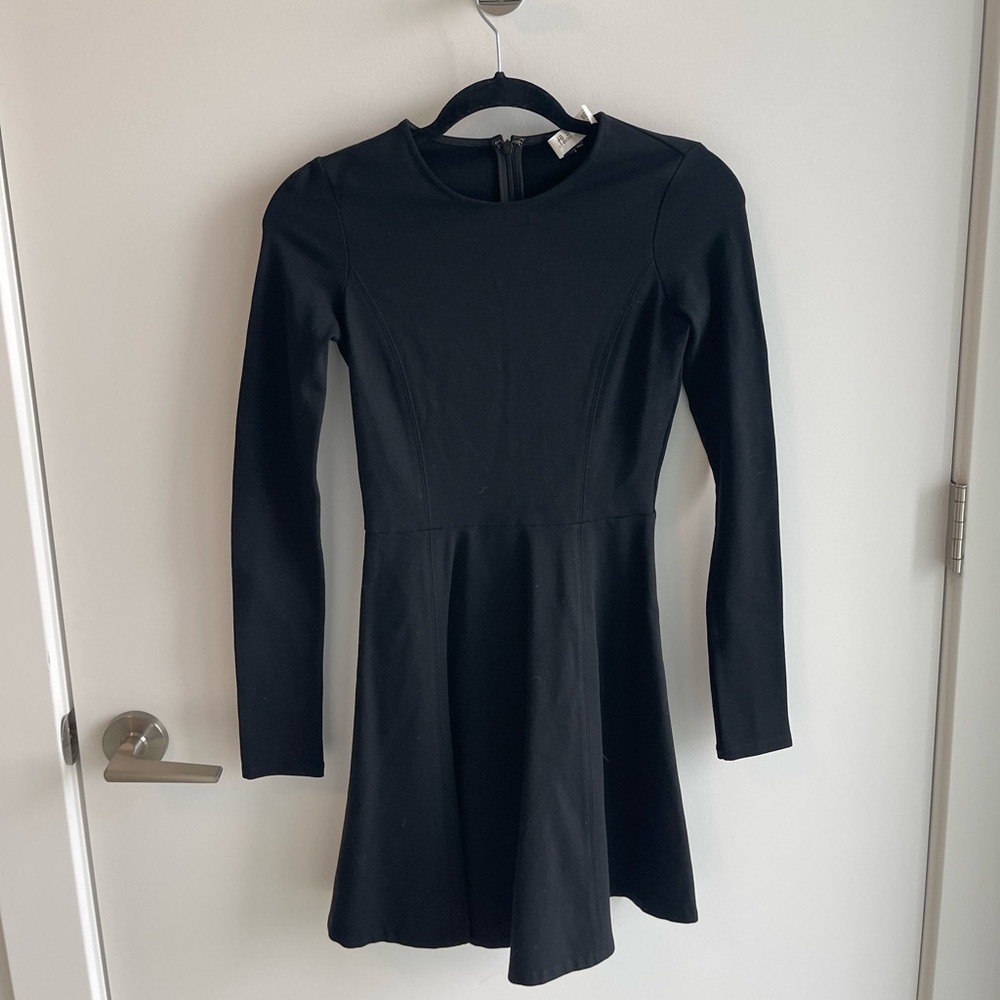 Theory Black Long Sleeve Dress